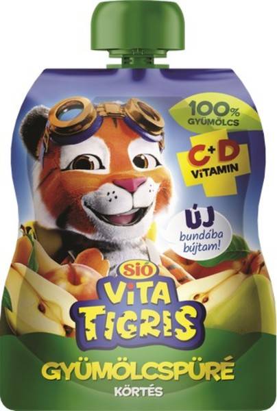 Sió Vitatigris gyümölcspüré Körte 100% 90g 