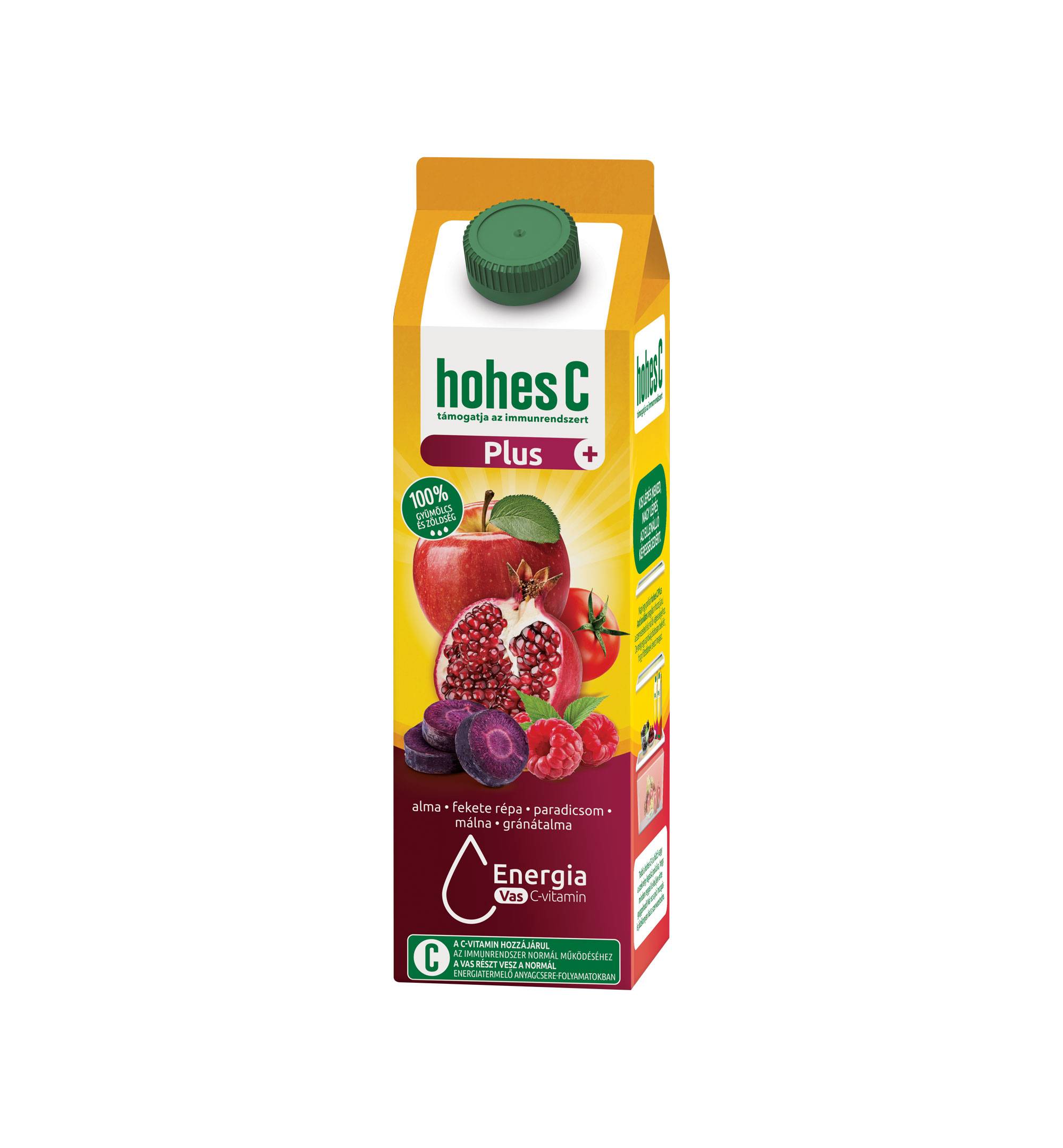 HohesC 1L Plus Vas alma-gránátalma-málna 100% 