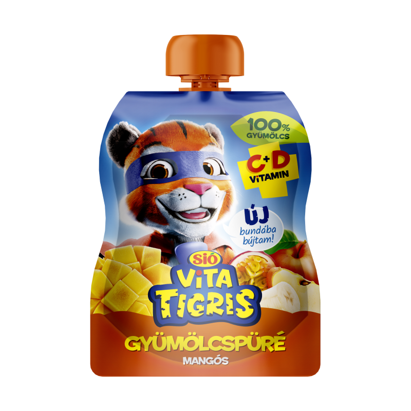 Sió Vitatigris gyümölcspüré Mangó 100% 90g 