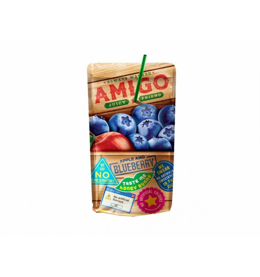 Amigo szívószálas áfonya 0,2l 