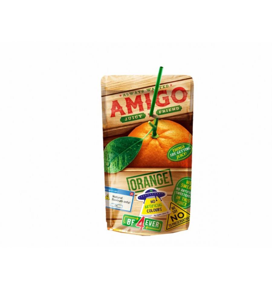 Amigo szívószálas narancs 0,2l 