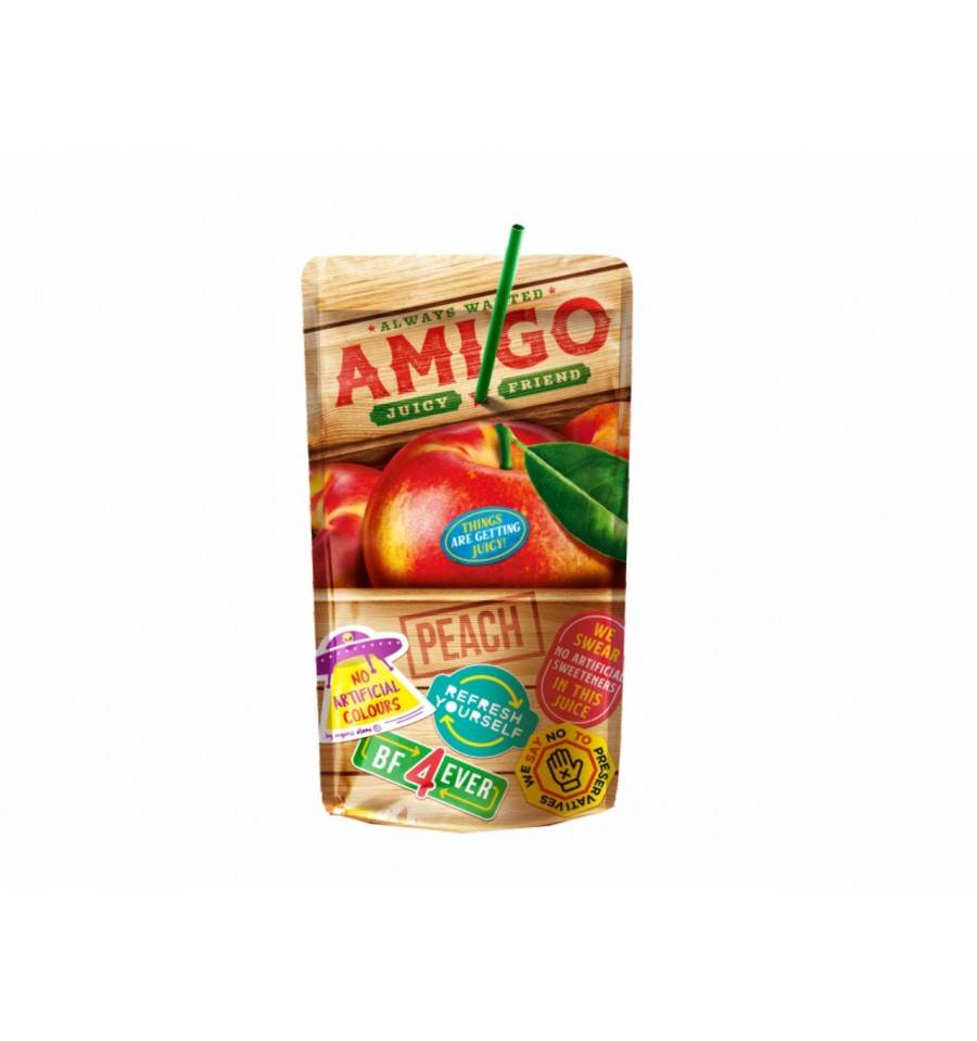 Amigo szívószálas őszibarack 0,2l 
