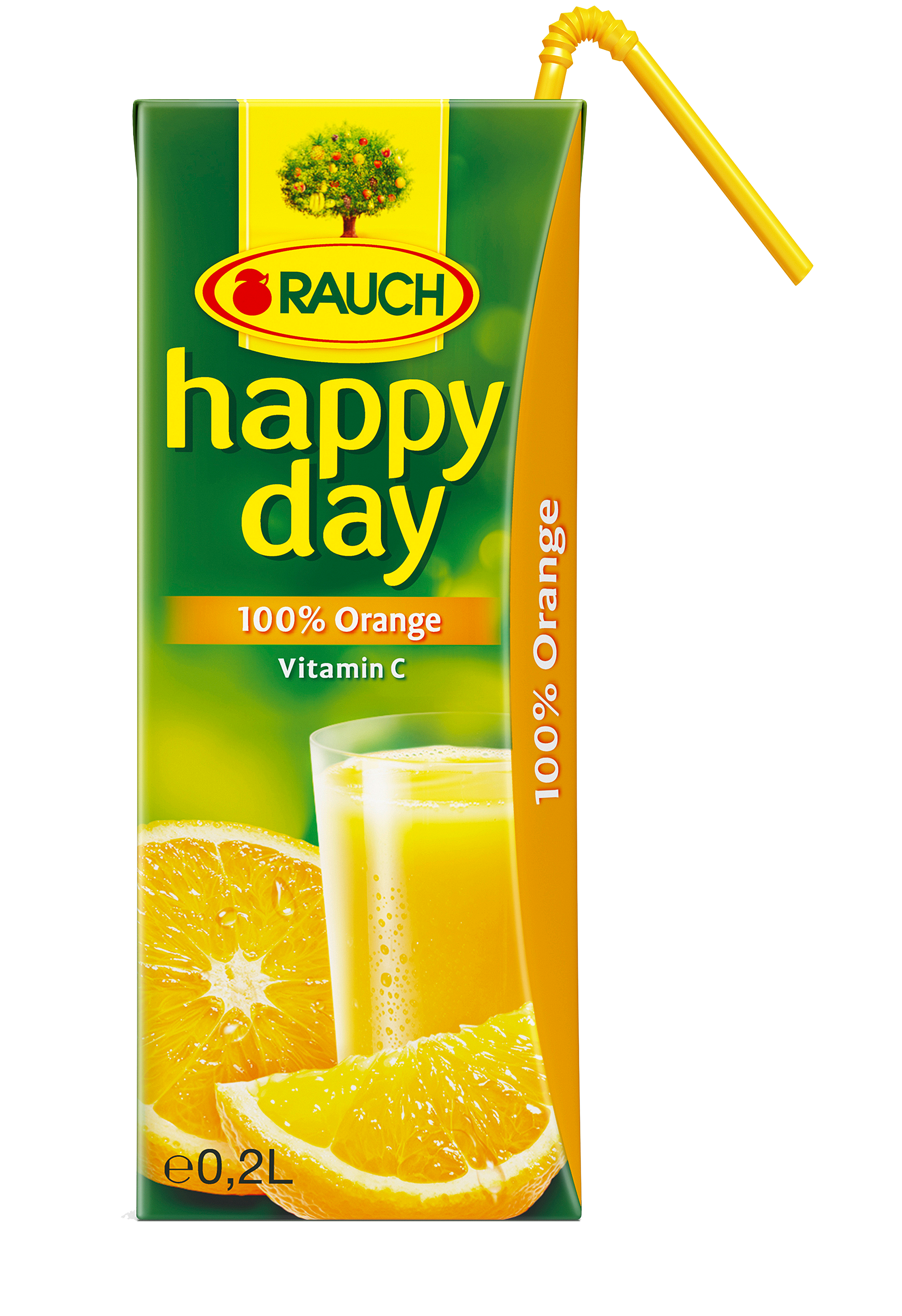 Happy Day szívószálas Narancs 100% 0,2l 