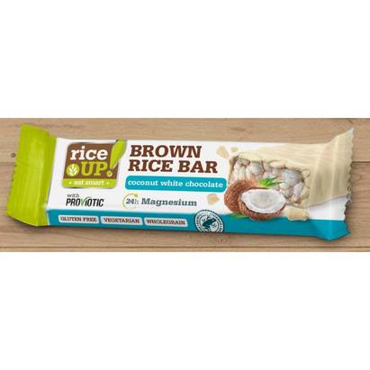 Rice Up! SZELET Brown rice bar fehércsokis-Kókuszos 18g 