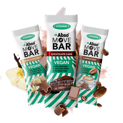 Abso MOVE Bar Vegan új vegyes kínáló (vanília-kókusz/csokis süti/cappuccino) 35g 