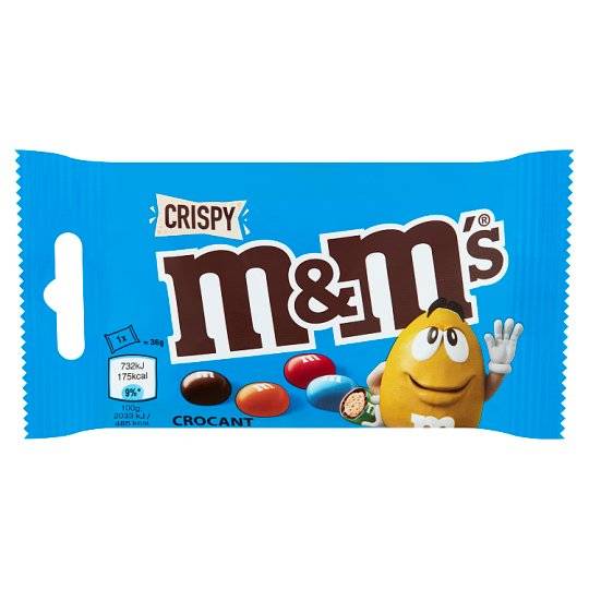 M&M's Crispy tejcsokoládés drazsé 36g 