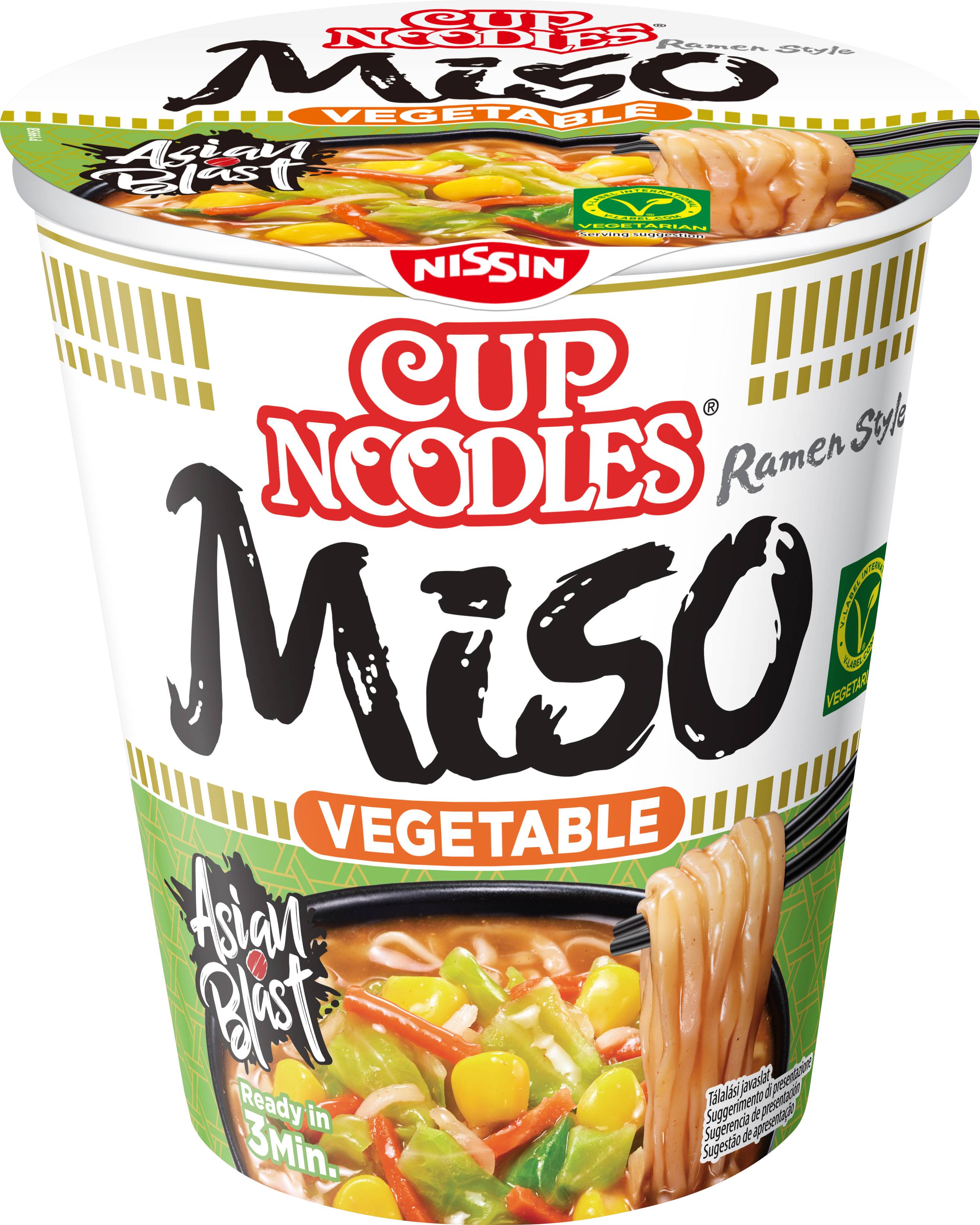Nissin Cup Noodles Veggie Miso 67g  (X) Nissin Cup Noodles Veggie Miso 67g  (X)