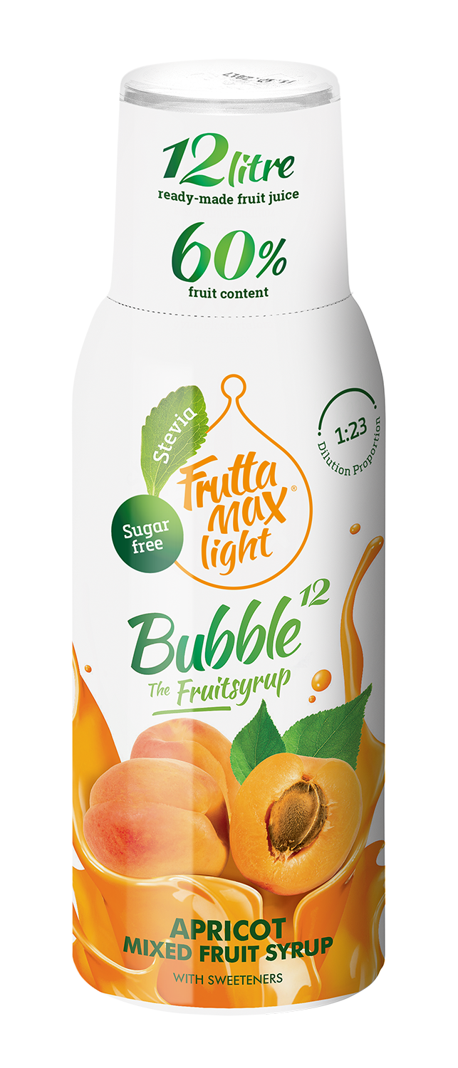 Frutta Max LIGHT Bubble sárgabarack gyümölcsszörp 500ml 