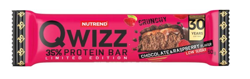 Nutrend QWIZZ Protein Bar Chocolate + Raspberry 60g  