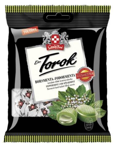 Dr. Torok Borsmenta - fodormenta töltött keménycukorka 75g   