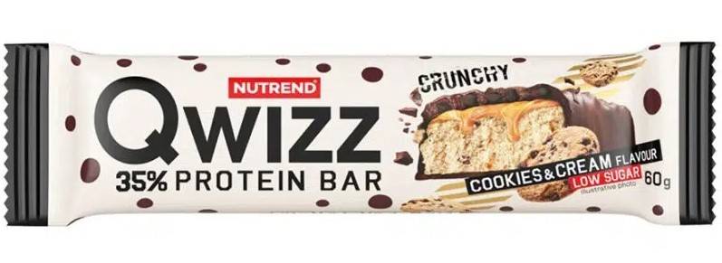 Nutrend QWIZZ Protein Bar Cookies&Cream 60g  