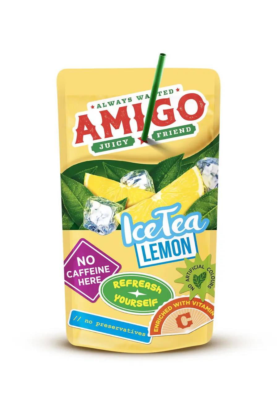 Amigo szívószálas ice-tea citrom 200ml   