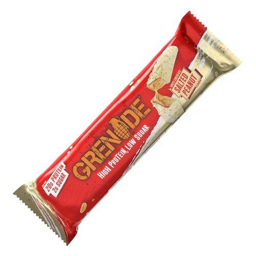 Grenade High Protein Bar 60g White Chocolate Salted Peanut (low sugar)    