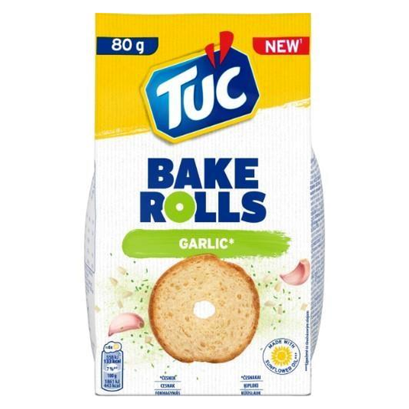 TUC Bake Rolls fokhagymás 80g   