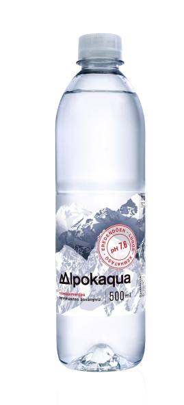 Alpokaqua szénsavmentes lúgos ásványvíz 0,5l  DRS