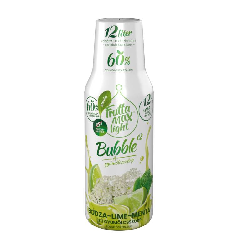 Frutta Max LIGHT Bubble bodza-lime gyümölcsszörp 500ml  DRS