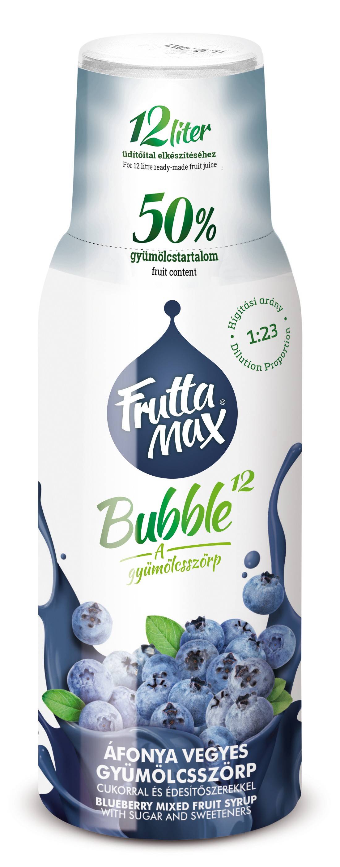 Frutta Max Bubble áfonya gyümölcsszörp 500ml  DRS