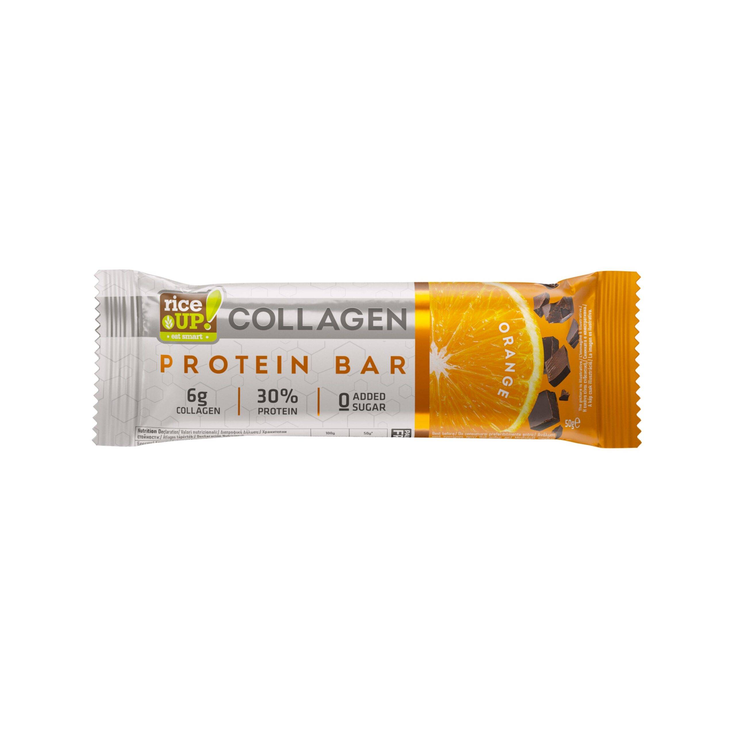 Rice Up! Collagen protein szelet Narancs HCN 50g  