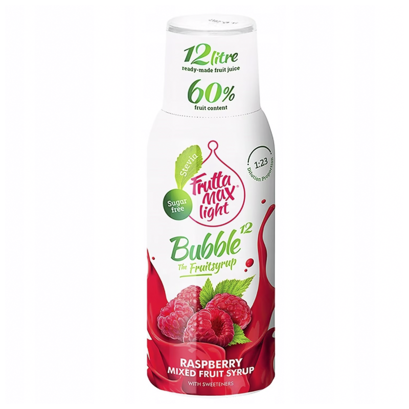 Frutta Max LIGHT Bubble málna gyümölcsszörp 500 ml  DRS