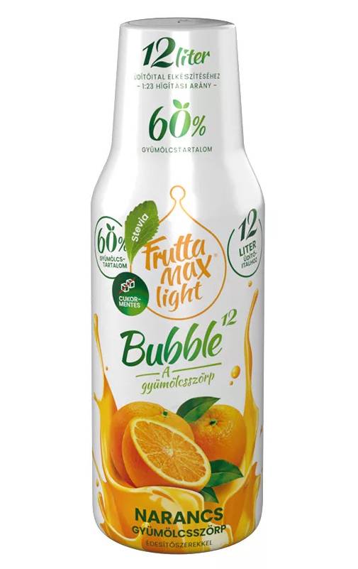 Frutta Max LIGHT Bubble narancs gyümölcsszörp 500 ml  DRS