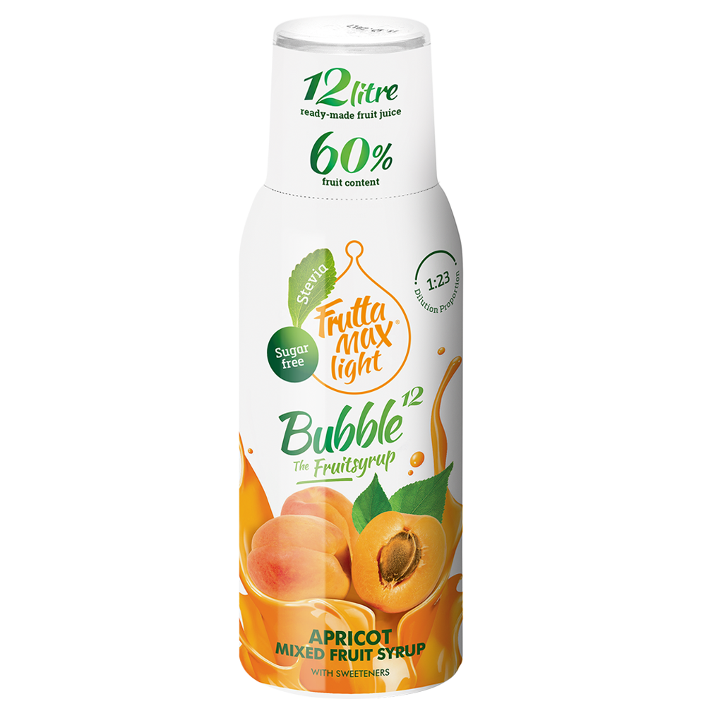 Frutta Max LIGHT Bubble sárgabarack gyümölcsszörp 500ml  DRS