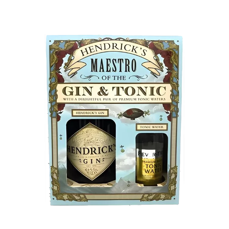 Hendrick's 41,4% 0,7l + Fever Tree 0,5l díszdobozban  DRS