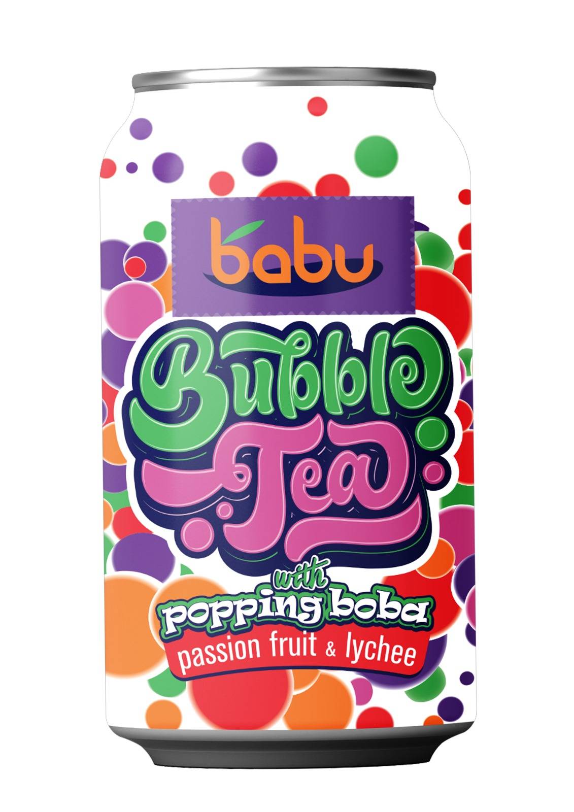 Babu Bubble Tea Passion Fruit-Lychee 315ml  DRS