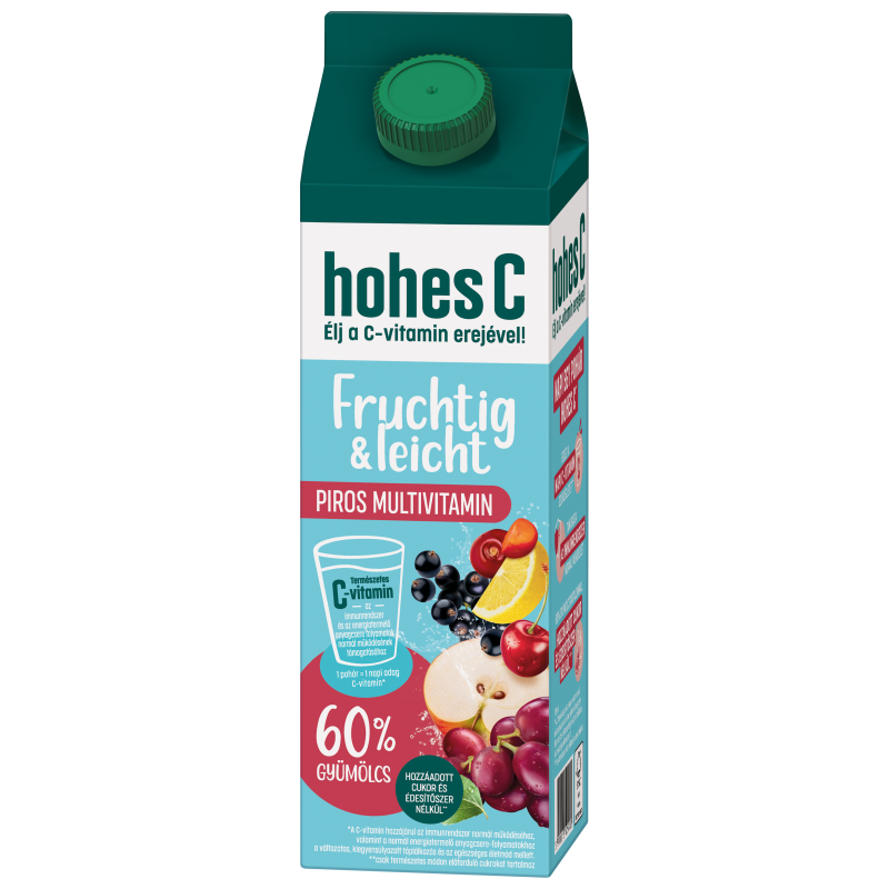 HohesC Fruchtig&Leicht Piros Multivitamin 60% 1l 