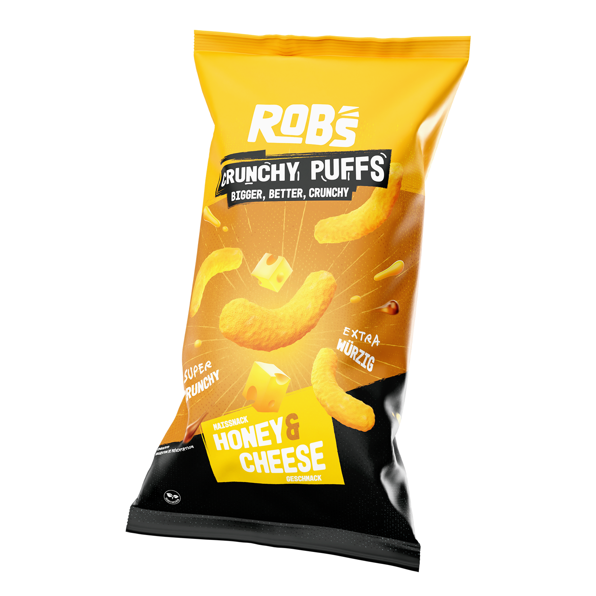 ROB'S Crunchy Puffs Honey & Cheese (Mézes-sajtos) 130g  