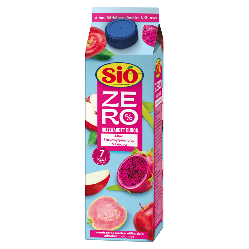 Sió Zero 1l Alma-Sárkánygyümölcs-Guava  