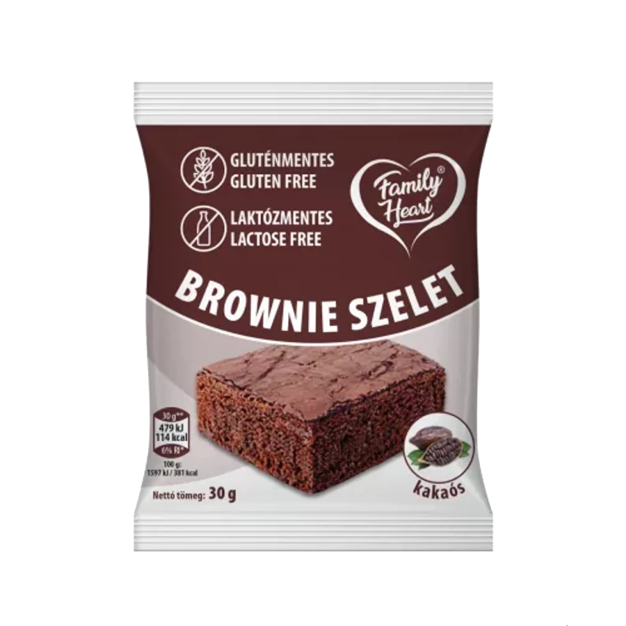 Glutén és Laktózmentes Brownie szelet Kakaós 30g 