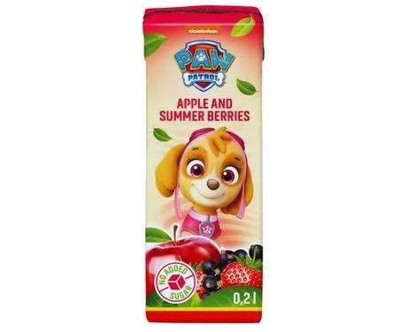Paw Petrol Mancs őrjárat 50% gyümölcslé almas és nyári gyümülcsmix 0,2l  