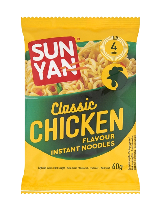 SunYan Classic instant tészta csirke 60g 