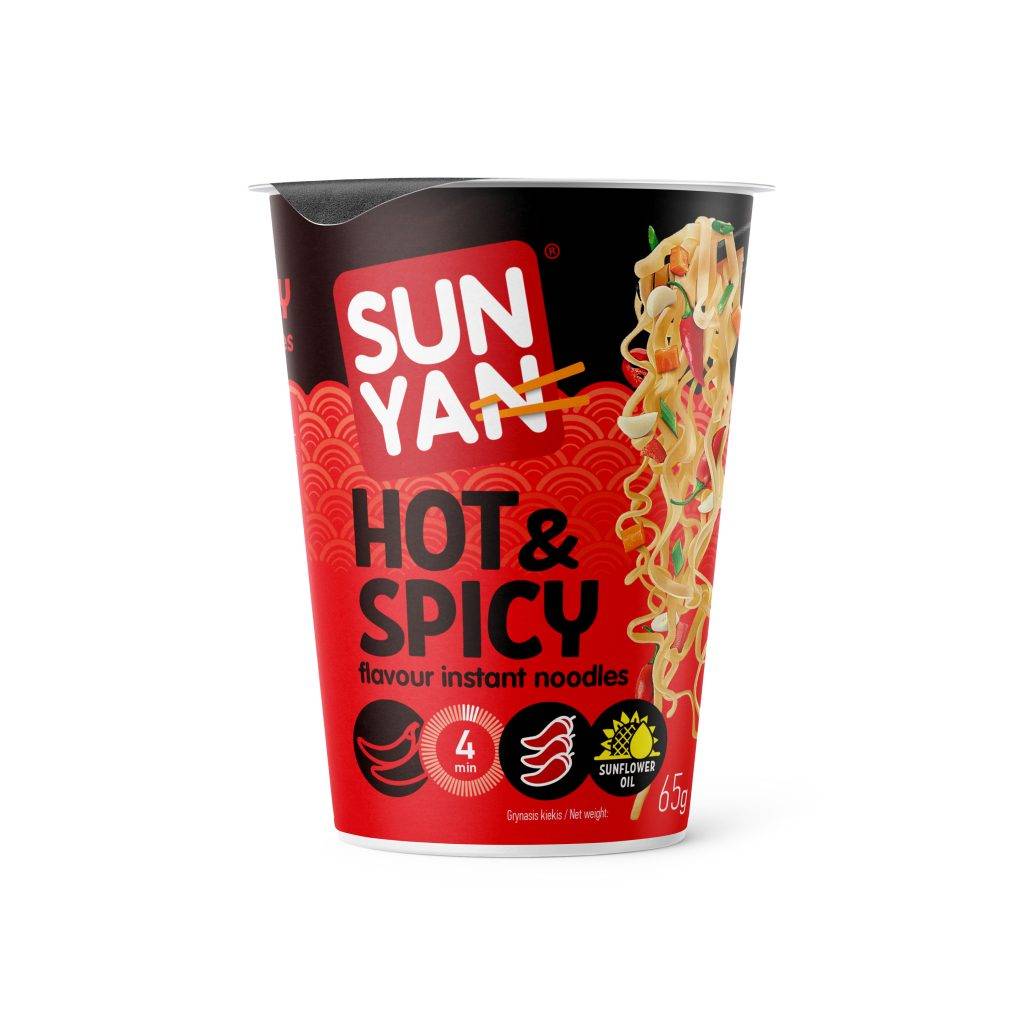 SunYan cup instant poharas tészta csípős 65g  