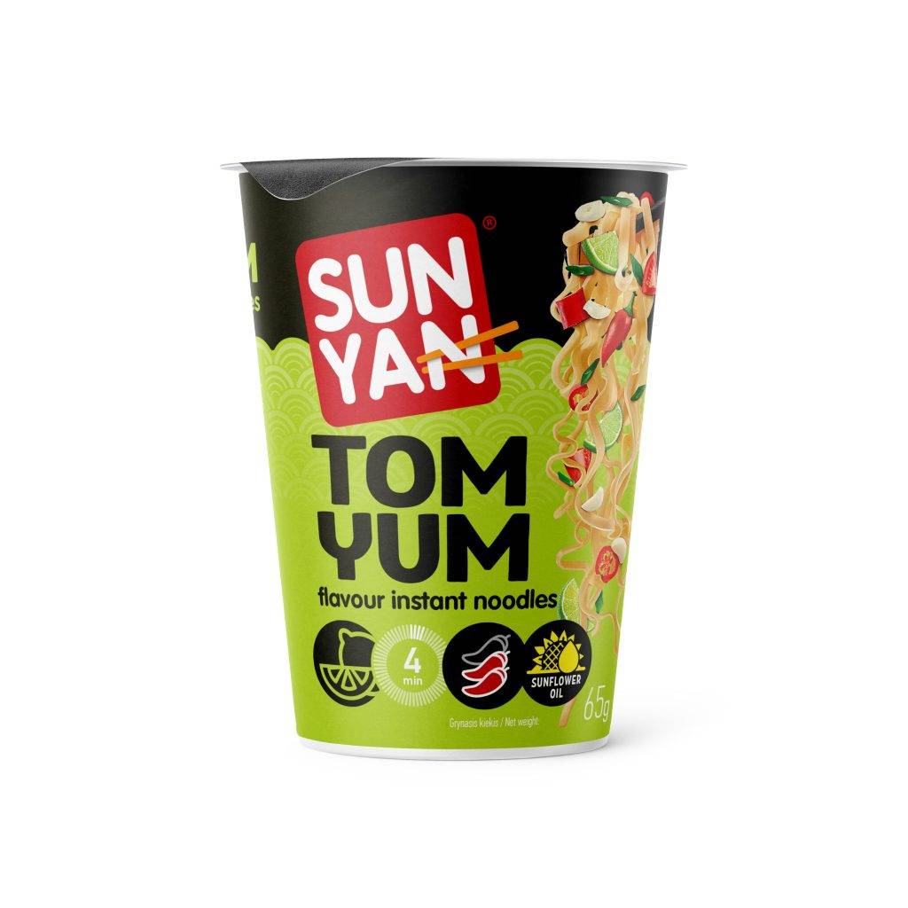 SunYan cup instant poharas tészta tom yum 65g 