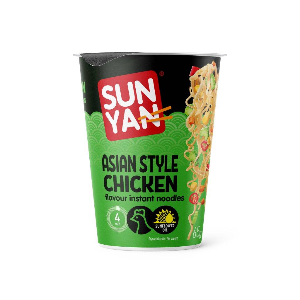 SunYan cup instant poharas tészta ázsiai csirke 65g 
