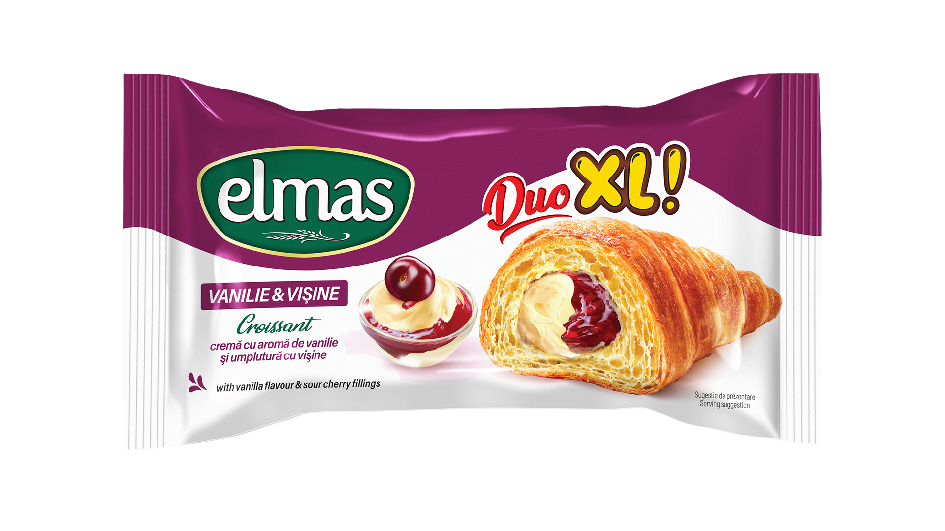 AKC - ELMAS Croissant MAX Vanília-Meggyes 80g  - 2025.05.21.