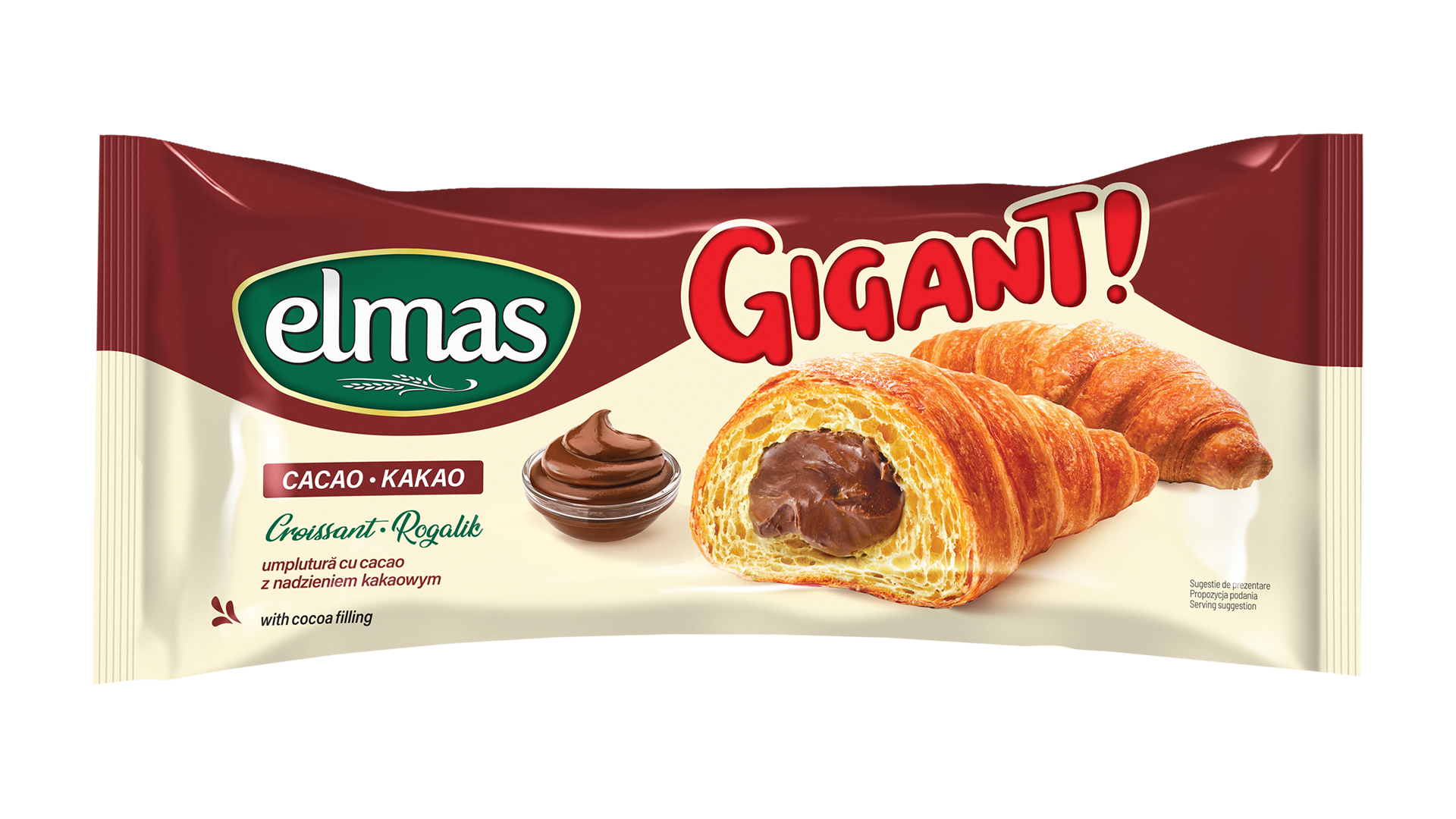 ELMAS Croissant GIGANT Kakaós 160g 