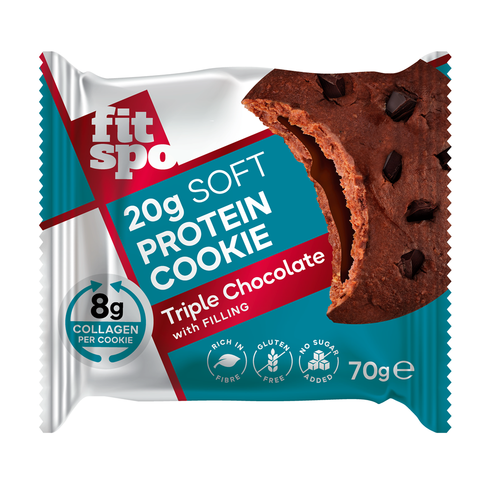 FitSpo Protein-Collagen Cookie Tripla Csokoládés 70g  