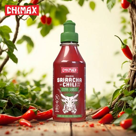 Chimax sriracha extra fokhagymás szósz (zöld) 250ml  