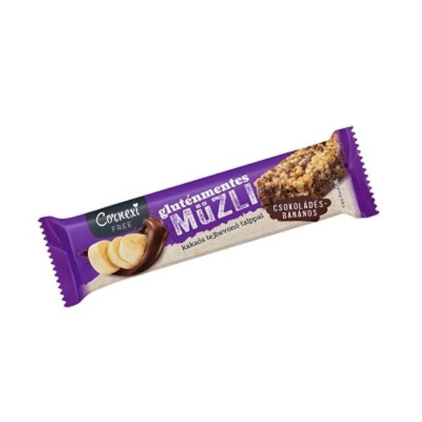 Cornexi Csokoládés-banános müzliszelet, kakaós tejbev. talppal 25g 