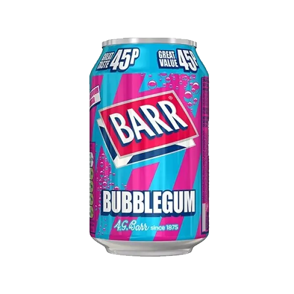 Barr Bubblegum ízű szénsavas üdítőital (zero) 330ml 