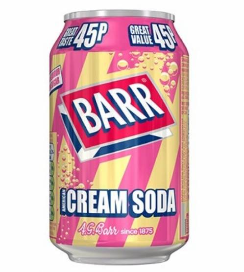 Barr Cream Soda ízű szénsavas üdítőital (zero) 330ml  