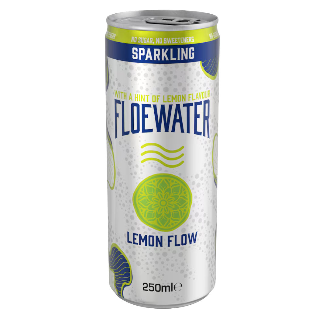 FloeWater Lemon Flow 250ml CAN   DRS 