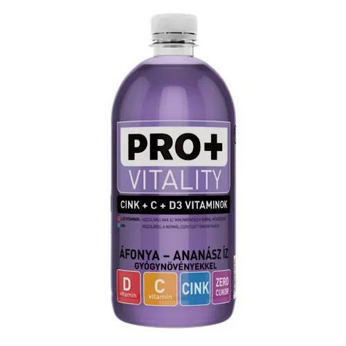 Power Pro+ Vitality Áfonya-ananász Zn, C, D 750ml  DRS