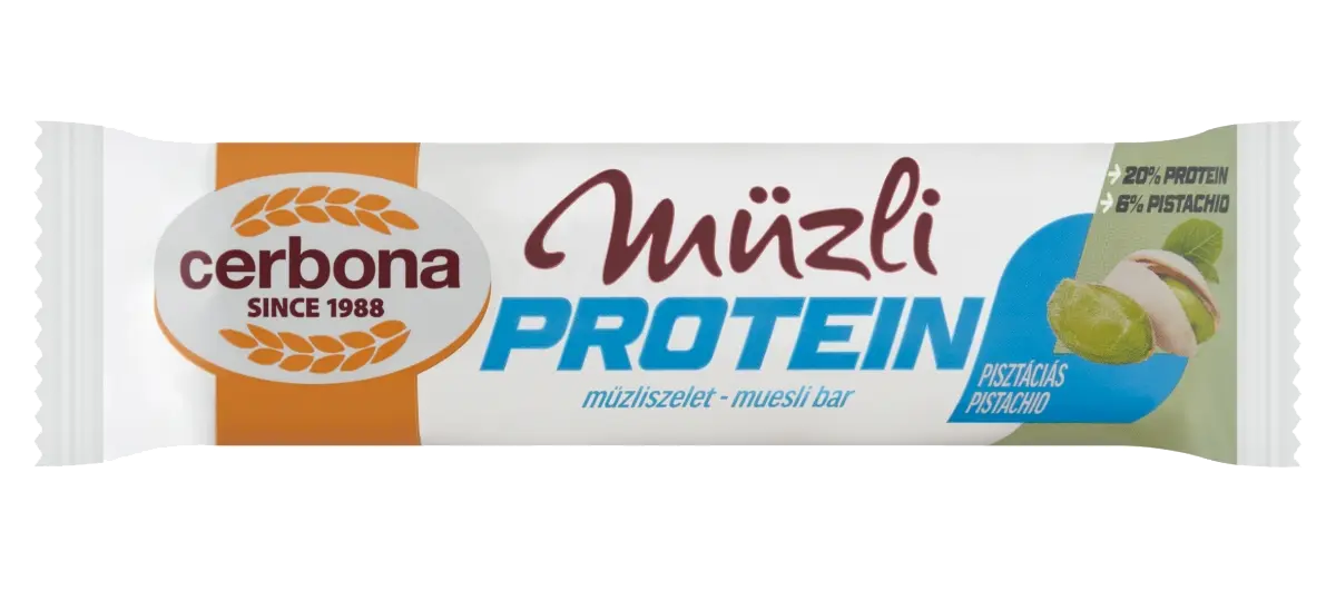 Cerbona Protein pisztáciás müzli szelet 35g  