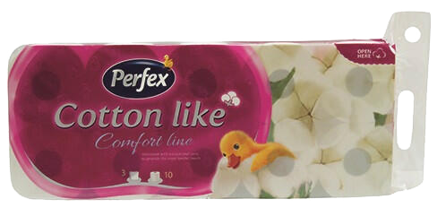 Perfex toalettpapír Cotton Like Comfort Line Natural 10 tek. 3r. (140lap) 