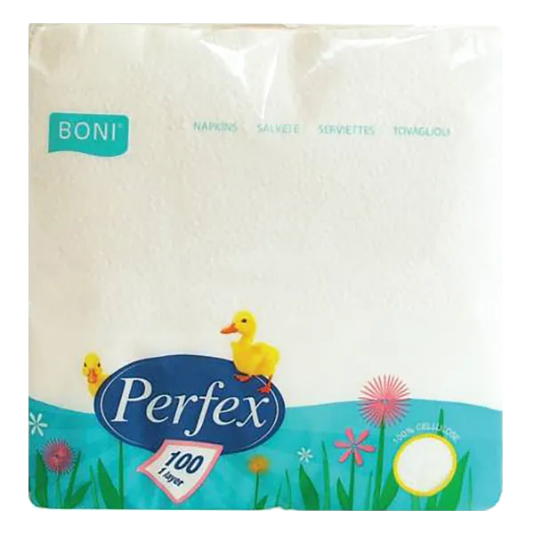 Boni Perfex szalvéta 33x33, 1 rétegű 100db-os 