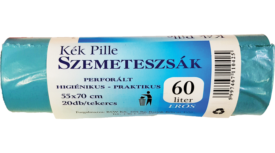 Kék Pille szemeteszsák 60l kék 20db-os 