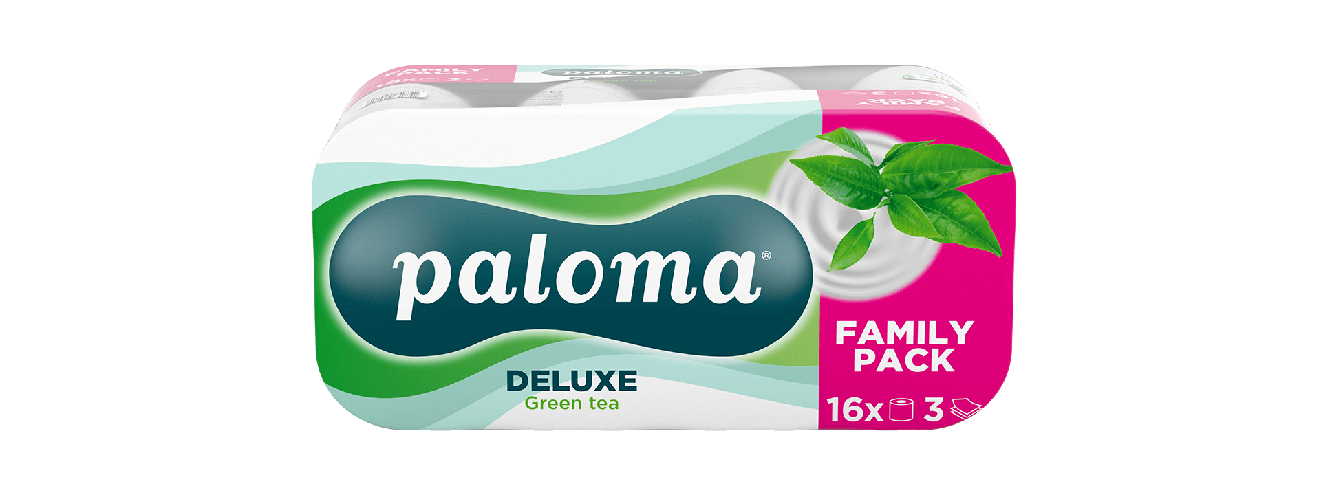 Paloma toalettpapír DELUXE CARE 3 rétegű 16 tek. Zöld tea 